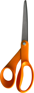 Orange scissors PNG image download-4372